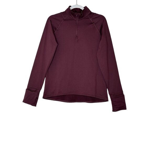 Athleta Sweaters - Athleta Pullover Sweater Women Medium Burgundy Stretch Soft‎ Athleisure Cozycore